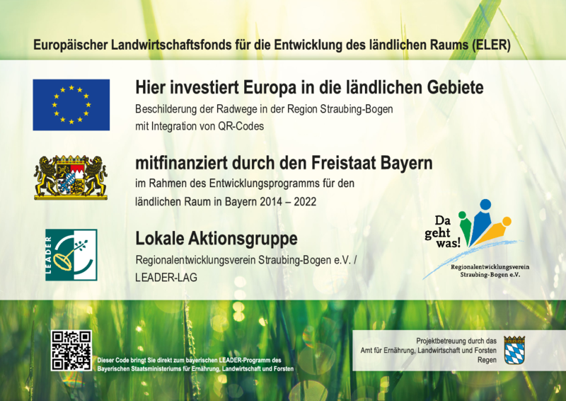 Hier wird das Plakat Europäischer Landwirtschaftsfonds für die Entwicklung des ländlichen Raums dargestellt
